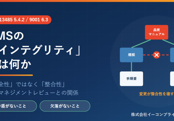 QMSのインテグリティ（整合性）――変更時に文書体系の整合を保つ