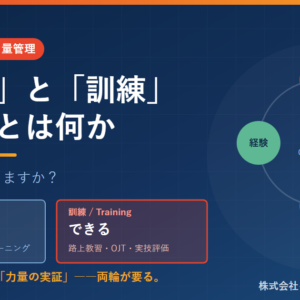 教育と訓練の違い――知っているとできる、力量の4要素