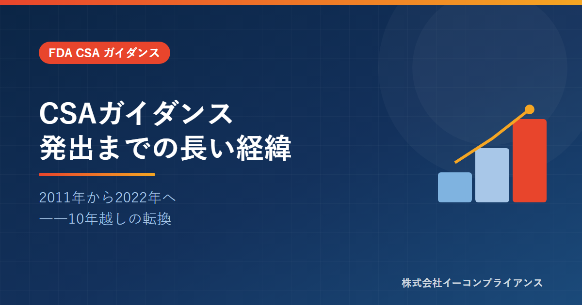 CSAガイダンス発出までの長い経緯
